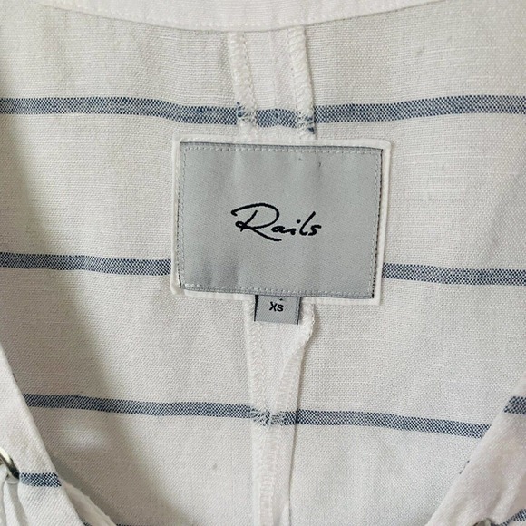 Rails Lily Positano Stripe Linen Blend Top - Picture 3 of 4